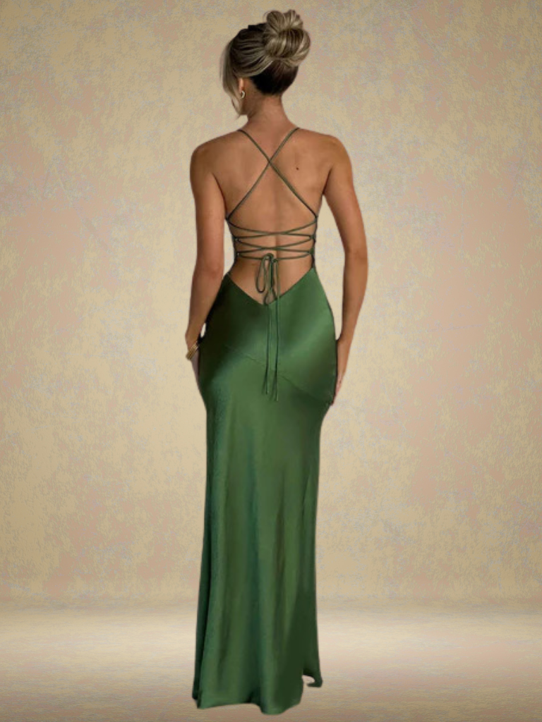 VESTIDO MAXI SATIN GLAM