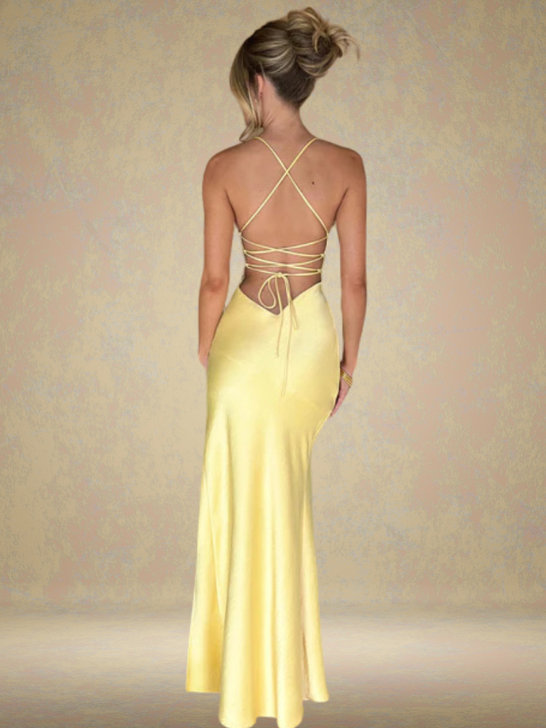 VESTIDO MAXI SATIN GLAM