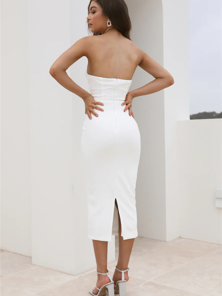 VESTIDO MIDI DRAPEADO JULIETTA