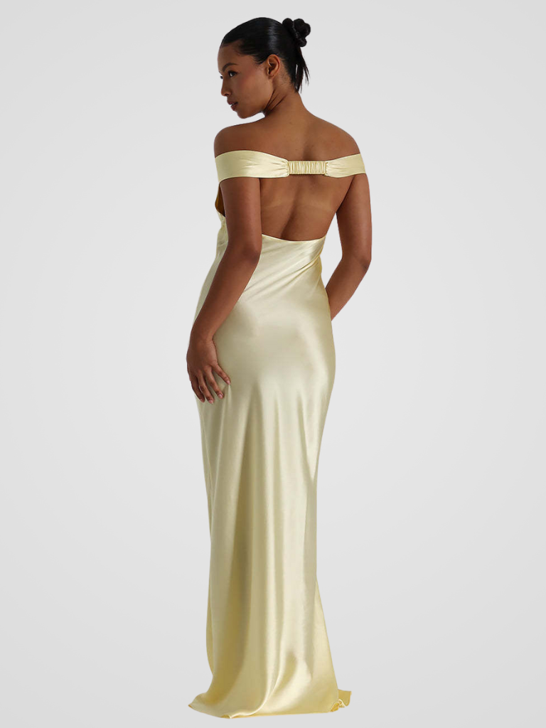 ÉLIORA SATIN MAXIKLÄNNING