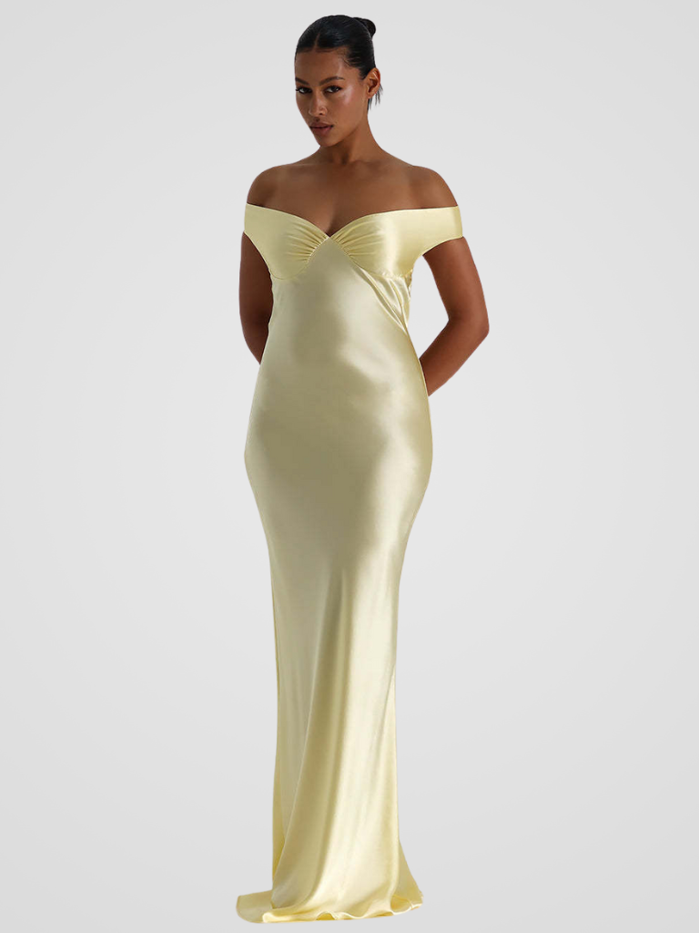 ÉLIORA SATIN MAXIKLÄNNING