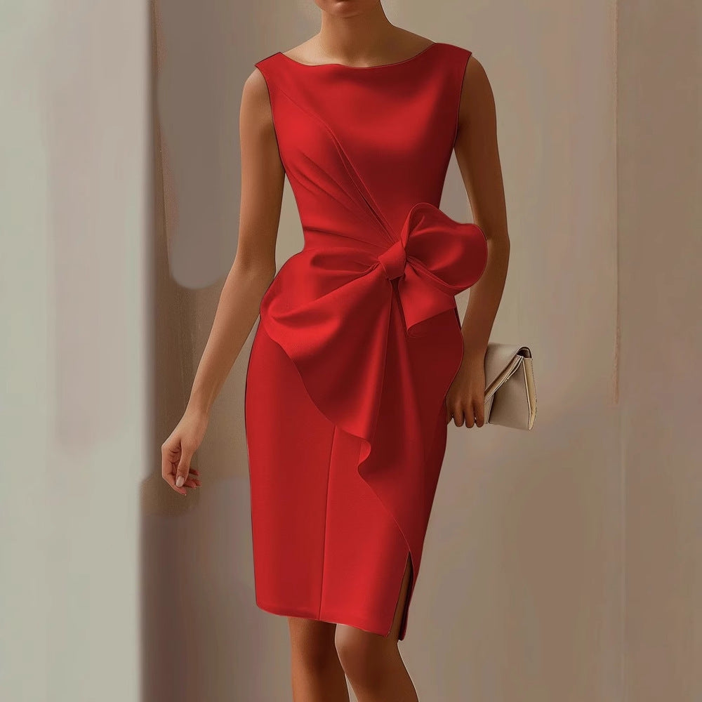 Charlotte | Women Summer Bow Detail Midi Dress