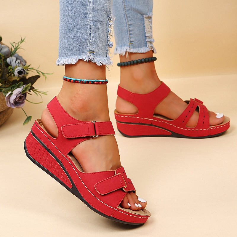 Monika | Womens Orthopedic Strap Platform Sandals
