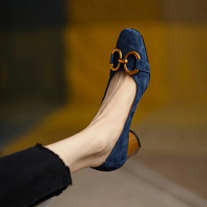 Lyda | Buckle Block Heels