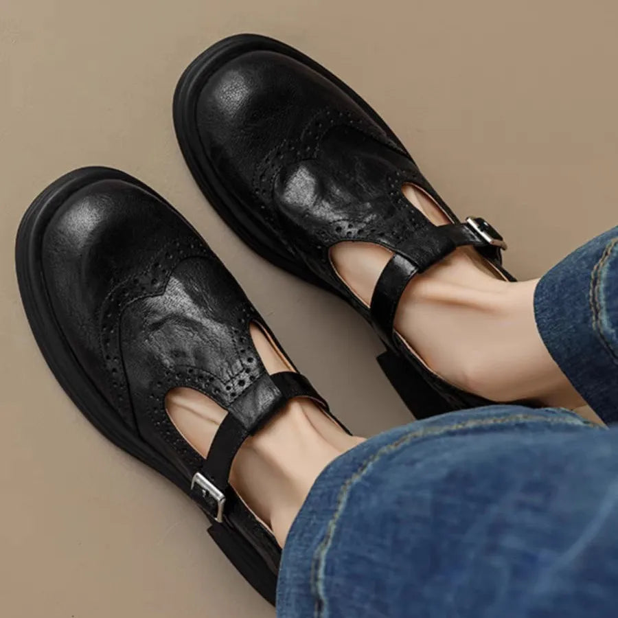 Sara® | Zapatos Mary Jane ortopédicos de cuero vegano