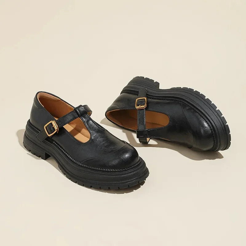 Elena® | Elegantes zapatos Mary Jane de cuero de alta calidad