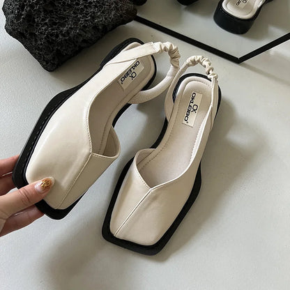 Blair | Women Summer Square Toe Slingback Sandals