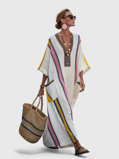 Natalie | Womens V Neck Loose Maxi Dress