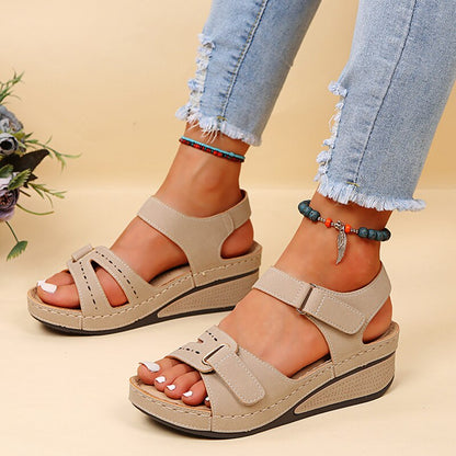 Monika | Womens Orthopedic Strap Platform Sandals