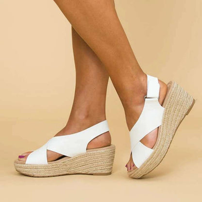 Ashley | Women’s Summer Cross Strap Platform Sandals