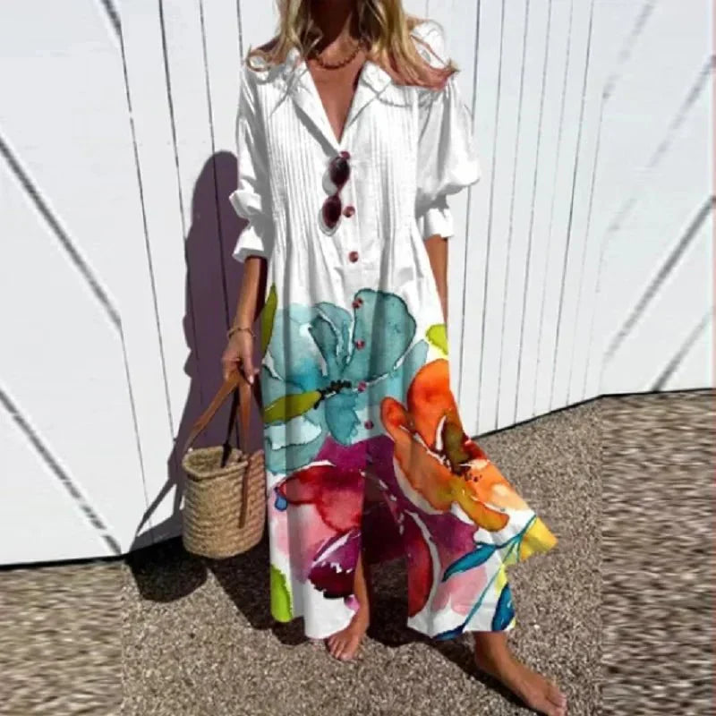 Delilah | Colorful Floral Relaxed Dress