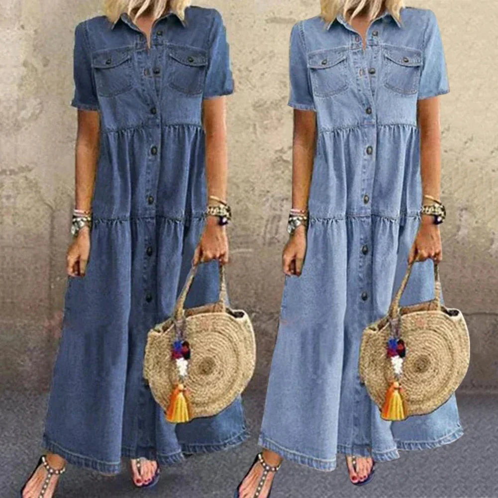 Beatriz® | Vestido de Denim Suave