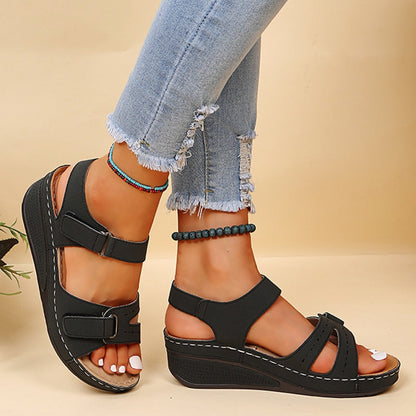 Monika | Womens Orthopedic Strap Platform Sandals