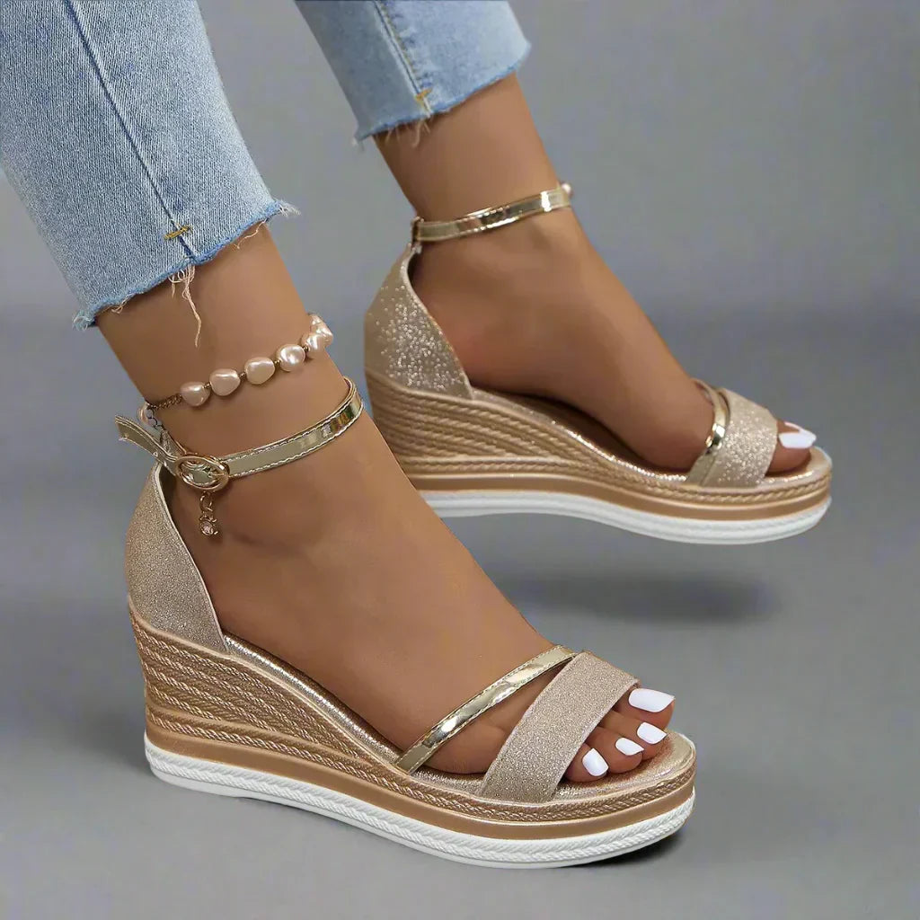 Anna | Women’s Summer Ankle Strap Wedge Sandals