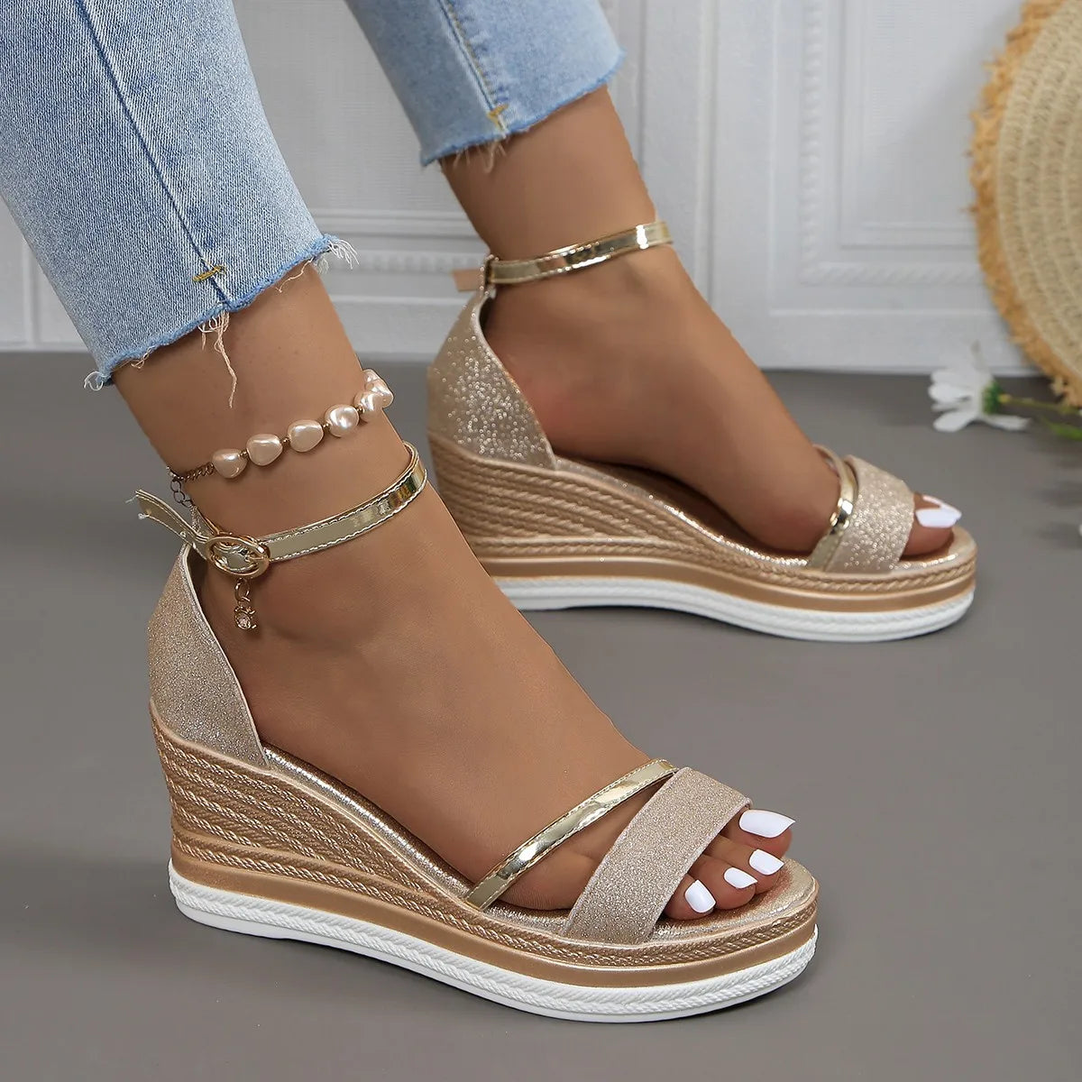 Marion | Womens Platform Wedge Strap Sandals
