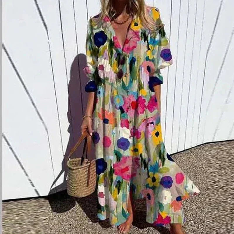 Delilah | Colorful Floral Relaxed Dress