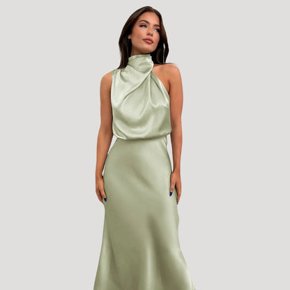 Amelia | Women Wedding Guest High Neck Dress