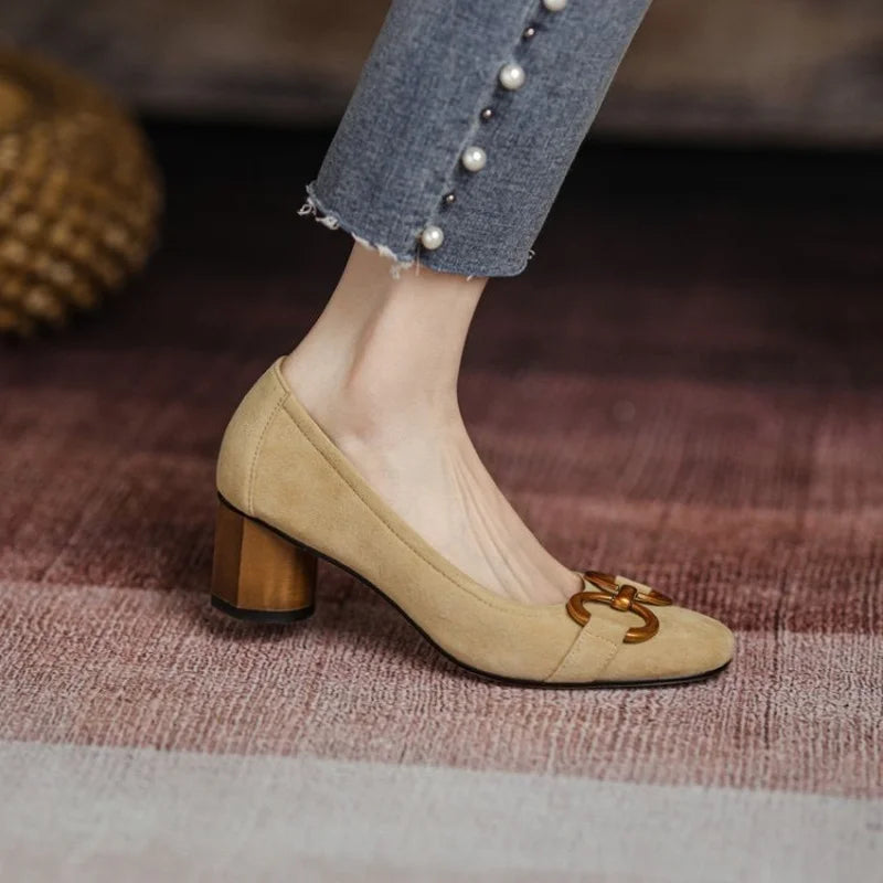 Lyda | Buckle Block Heels