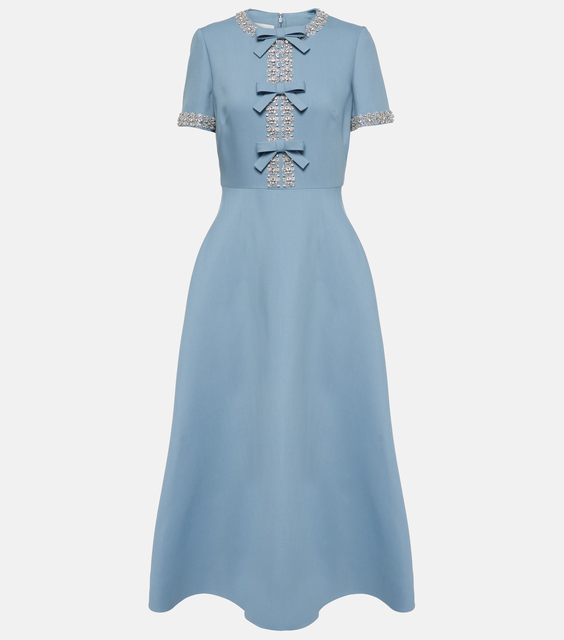 Raffaella™ | Vestido Acampanado con Lazos y Perlas