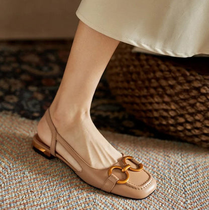 Hadley | Buckle Sling Flats