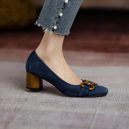 Lyda | Buckle Block Heels