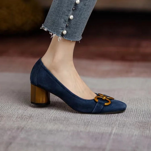 Lyda | Buckle Block Heels