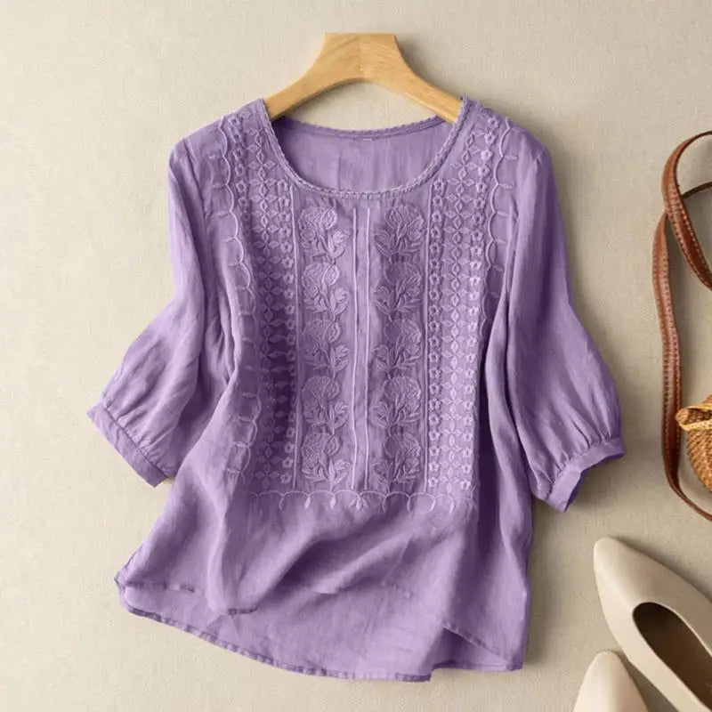 Aurora | Embroidered Detail Blouse