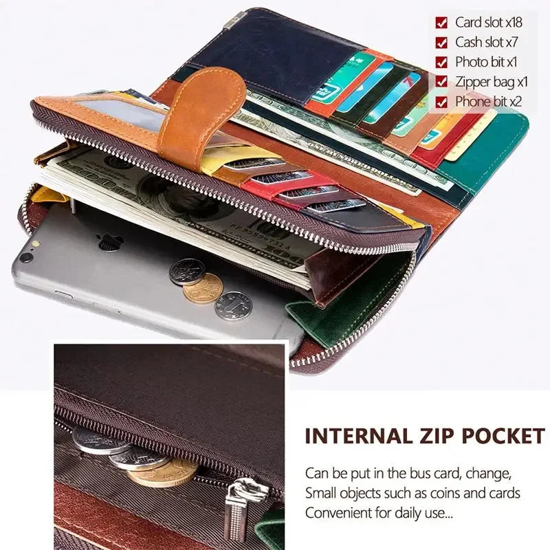 Elisee® | cartera de mujer de piel vintage