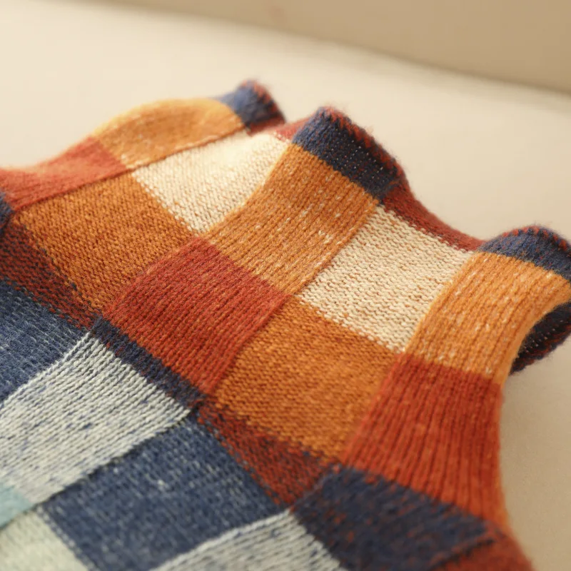 Jane | Colorblock Checkered Sweater