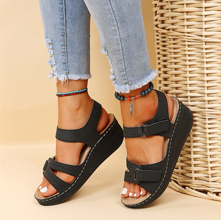 Monika | Womens Orthopedic Strap Platform Sandals