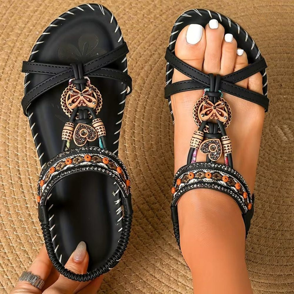 Venecia - Sandalias boho planas ortopédicas para mujeres