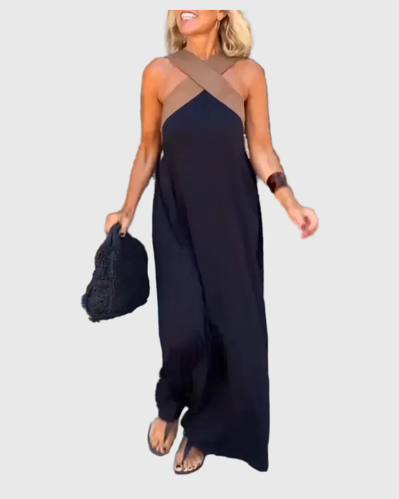 Sienna | Elegant Halter Maxi Dress