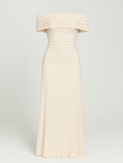 Brooklyn | Women Wedding Guest Pleated Maxi Dress