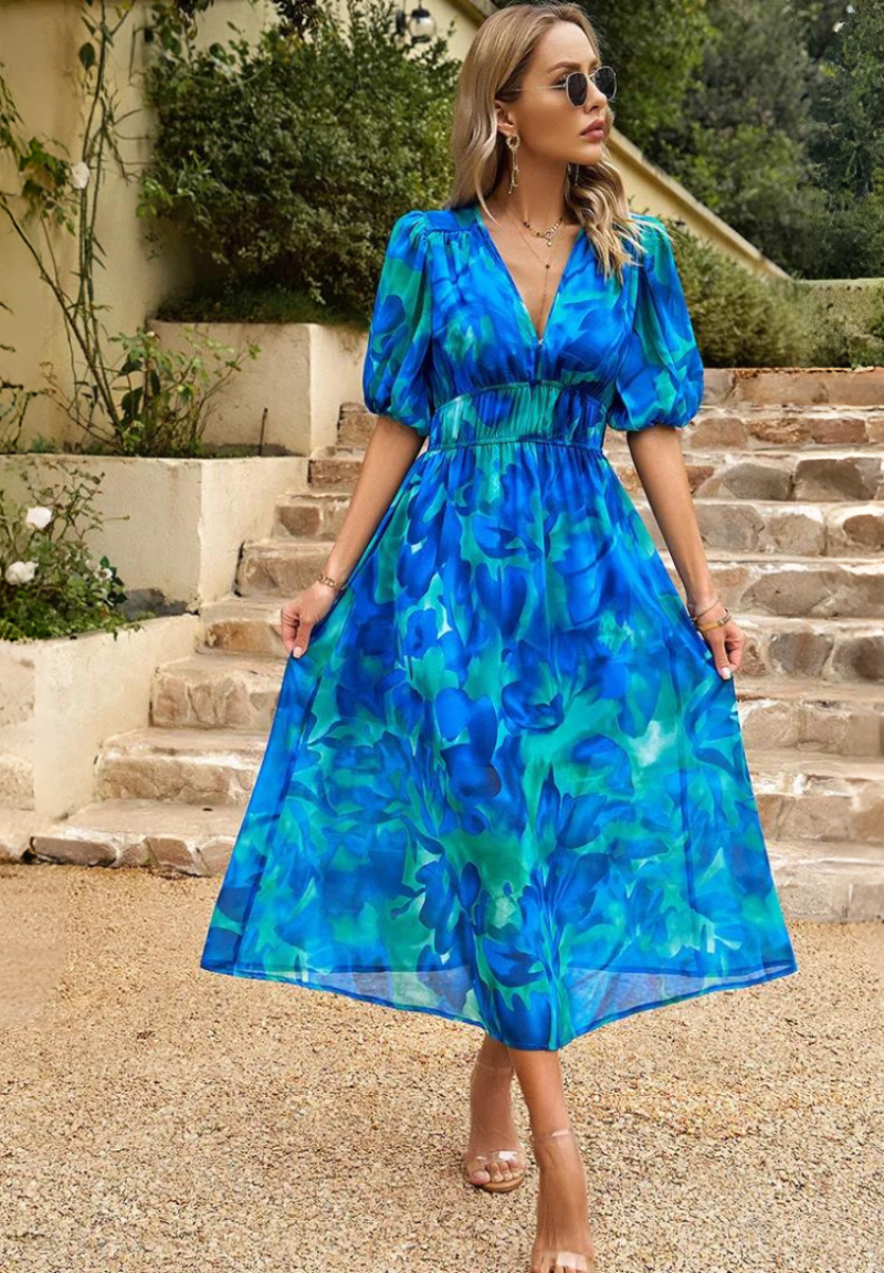 Abigail | Women Summer Floral Midi Dress