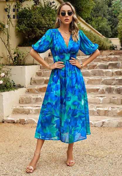 Abigail | Women Summer Floral Midi Dress