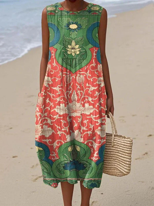 Antonette | Sleeveless Midi Dress