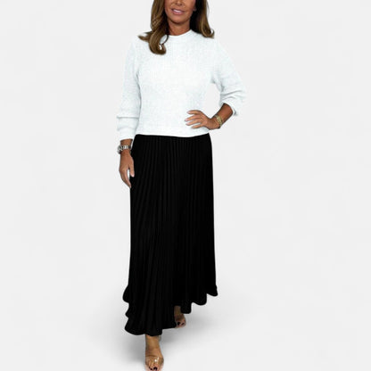 Loren | Sweater and Pleated Skirt Set