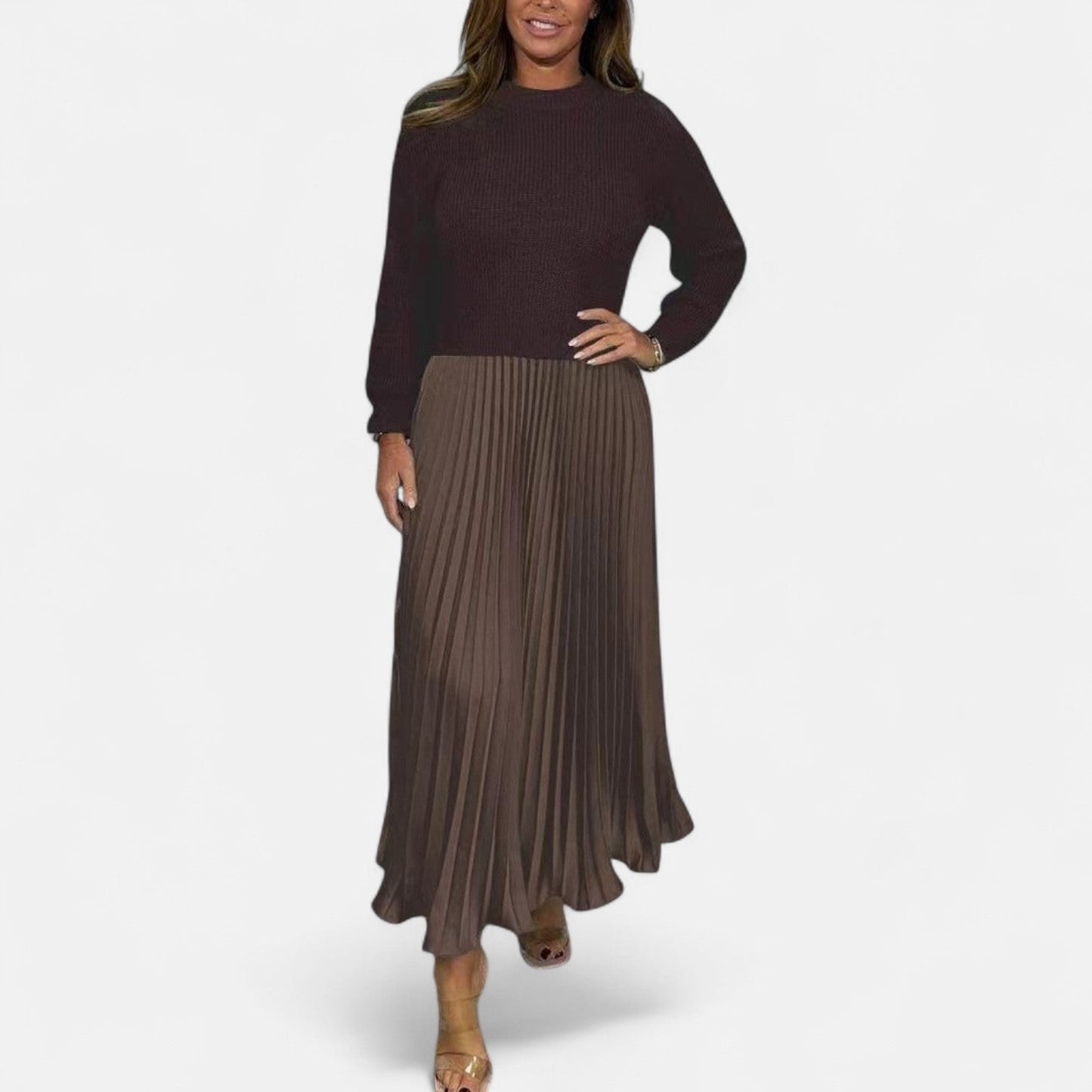 Loren | Sweater and Pleated Skirt Set