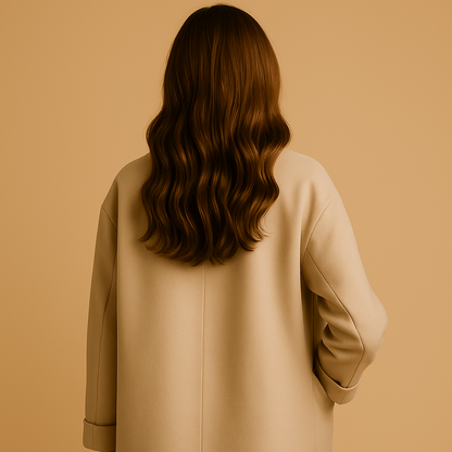 Women's Long Double-Breasted Coat - Cozy Lining for Chic Occasions
