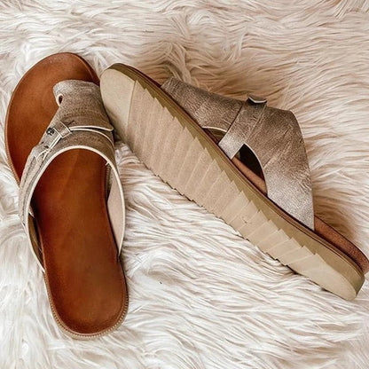 Delaney | Cross Strap Slides