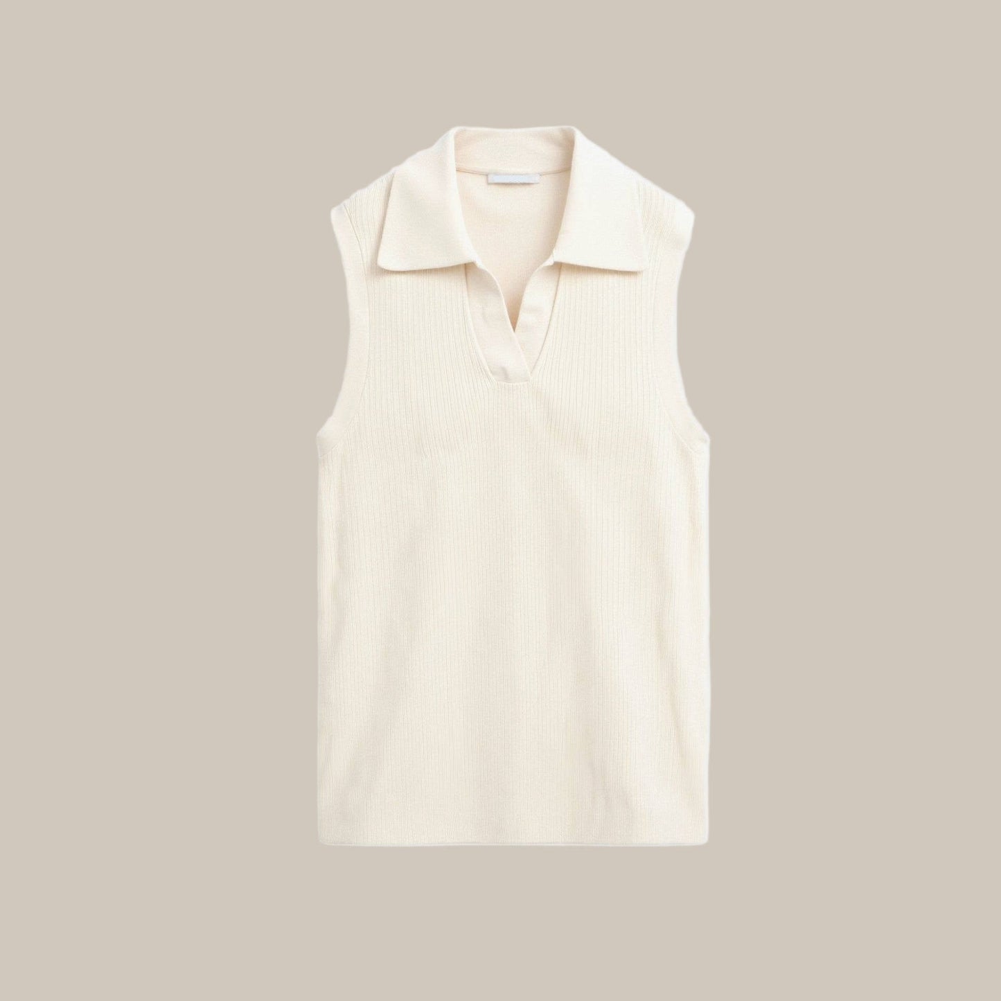 Chic Women’s Knit Top with Open Collar V-Neck