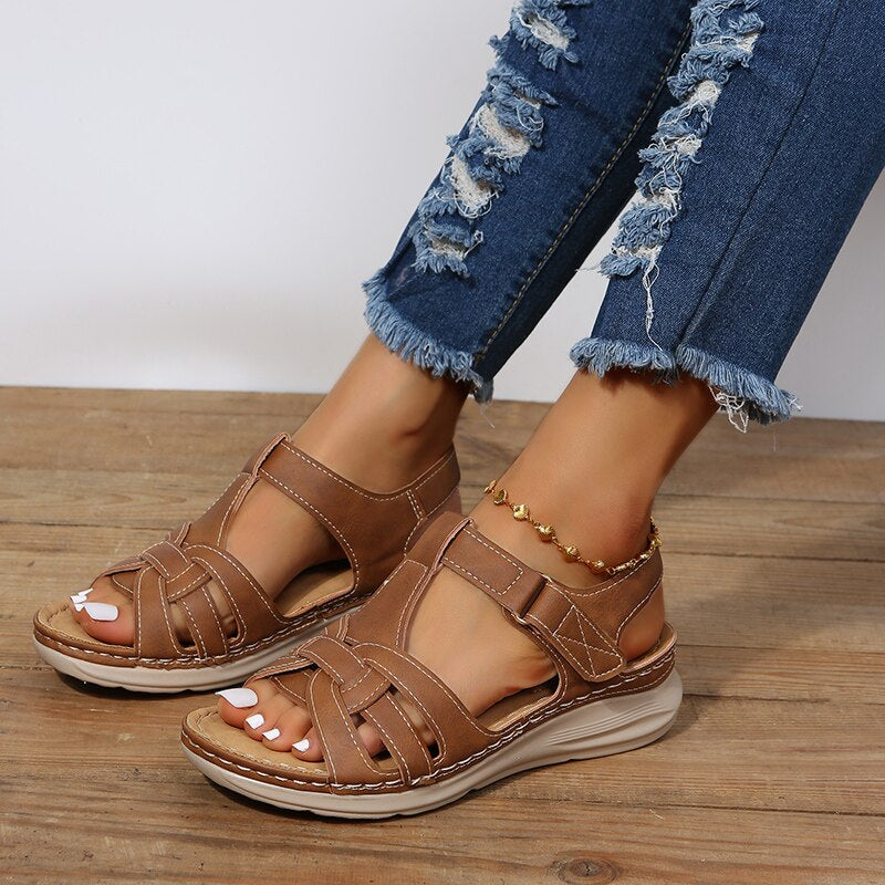 Interwoven Strap Women's Summer Sandals for Everyday Wear