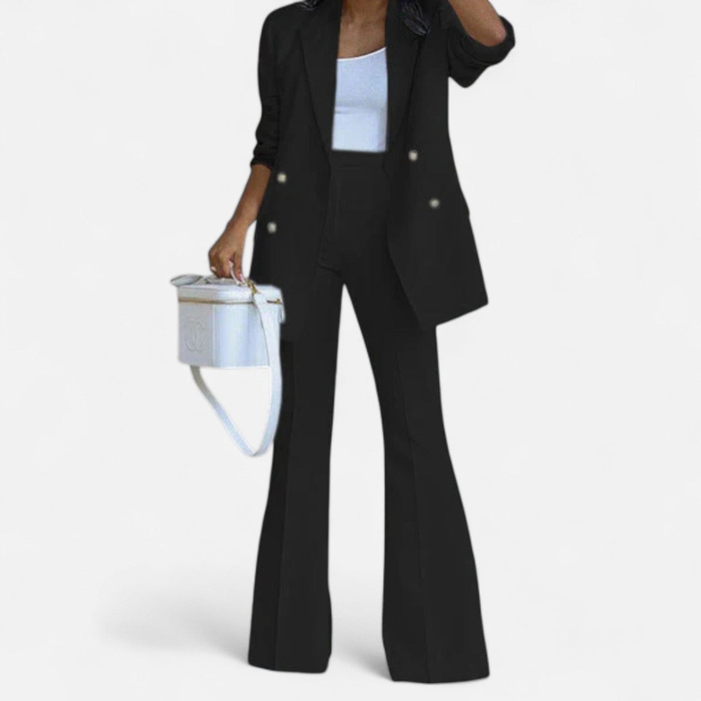 Chic Women's Blazer and Trouser Set for Formal Events