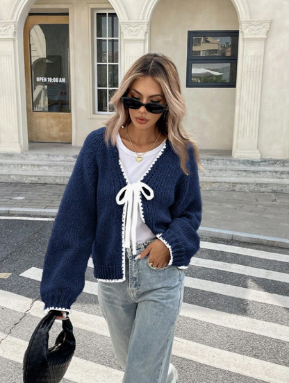 Chic Cropped Knit Cardigan for Everyday Wear
