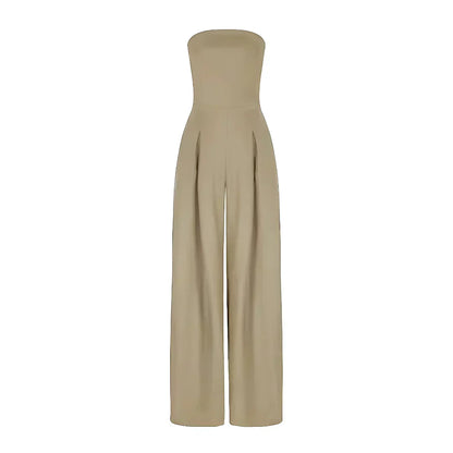 Chic Women's Tube Jumpsuit with Corset Design for Stylish Events