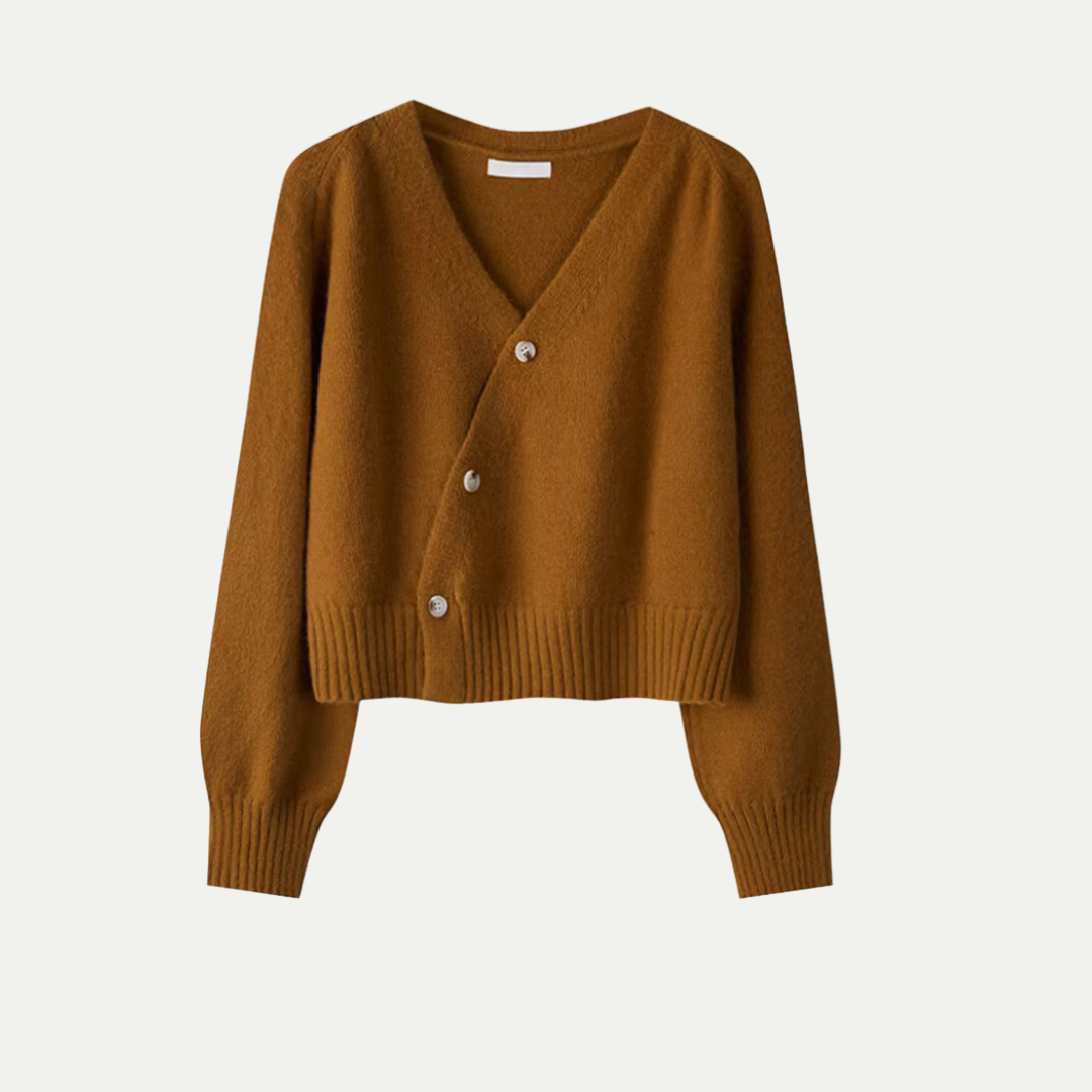 Chic Women's V-Neck Knit Cardigan for Any Occasion