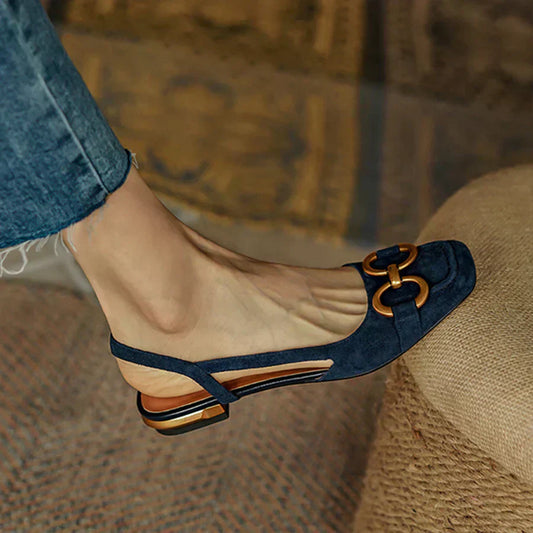 Hadley | Buckle Sling Flats