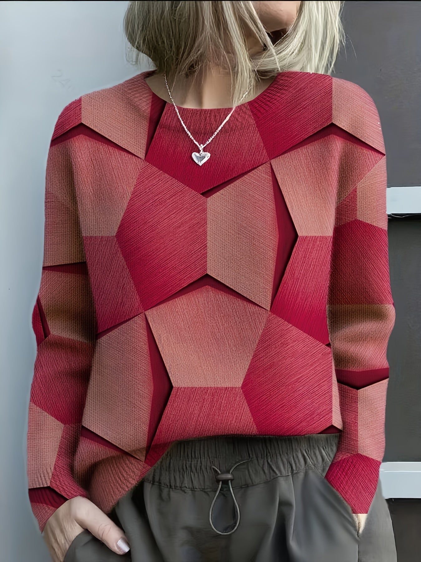 Isla | Geometric Knit Sweater