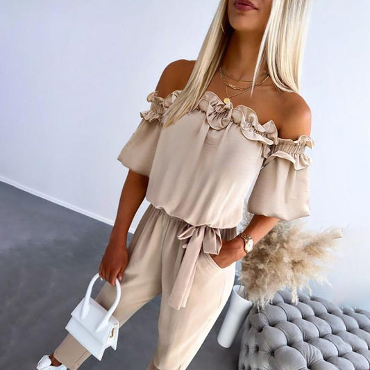 Bianca | Ruffle Off-Shoulder Jumpsuit