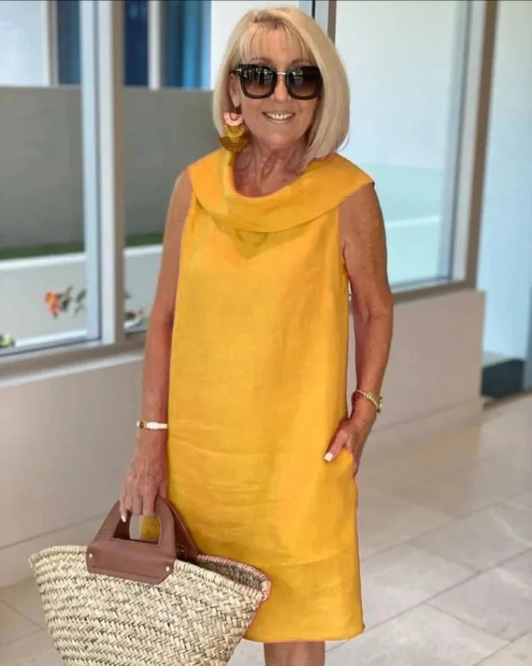 Perla – Vestido Sin Mangas con Escote Redondeado